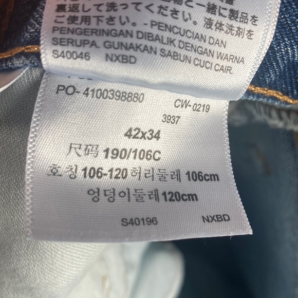 Pre Owned Levi's Blue Relaxed Fit Men's Jeans 42x34 - Picture 2 of 10